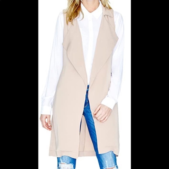 NWT GUESS Brienna Long Draped Vest SIZE S - Picture 3 of 15